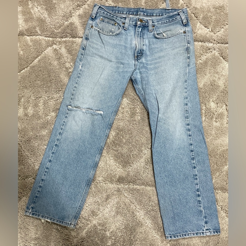 Distress and Worn Carhartt Jeans
